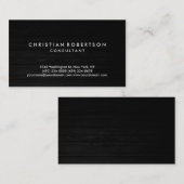 木工効果グレーモダンコンサルタント名刺 名刺 (正面/裏面)