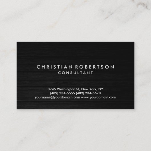 木工効果グレーモダンコンサルタント名刺 名刺 (正面)