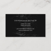 木工効果メイクアップアーティストスクリプト名刺 名刺 (裏面)