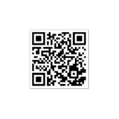 木工品ゴム印パーソナライズされた- QRコード ラバースタンプ (インプリント)