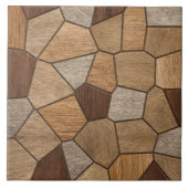 木工品モザイクアート タイル (正面)