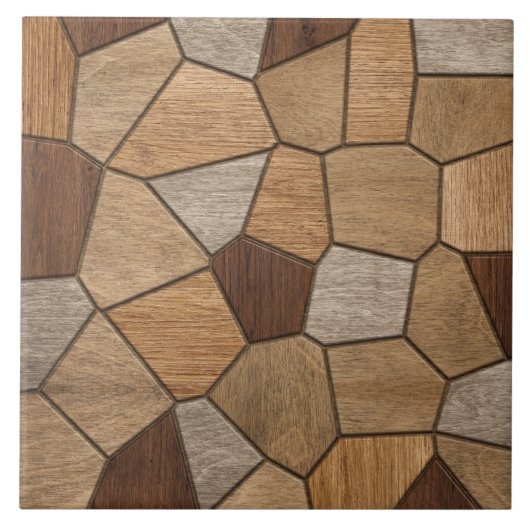 木工品モザイクアート タイル (正面)