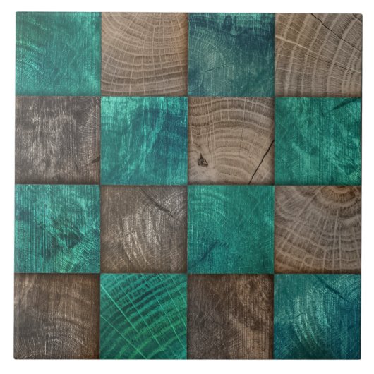 木工品モザイクアート タイル (正面)