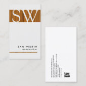 木工商はっきりしたモノグラム名刺 名刺 (正面/裏面)