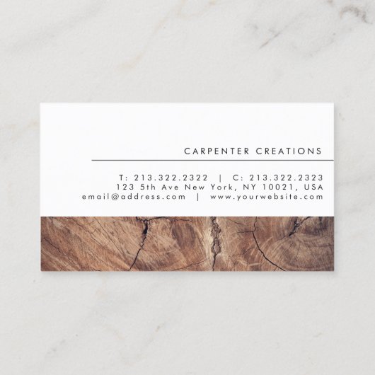 木工商縁ど-  Wood Grain名刺 名刺 (裏面)