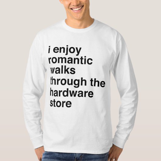 木工大工おもしろい金物店ショッピング Tシャツ (正面)