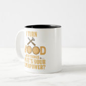 木工大工の指物大工の贈り物 ツートーンマグカップ (正面左)