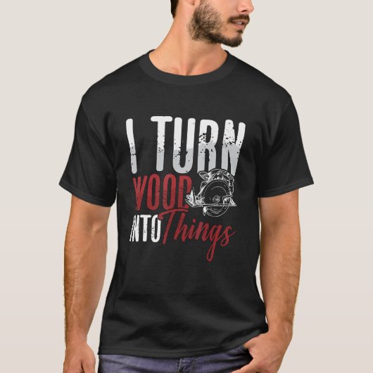 木工大工の木に木を変える Tシャツ (正面)