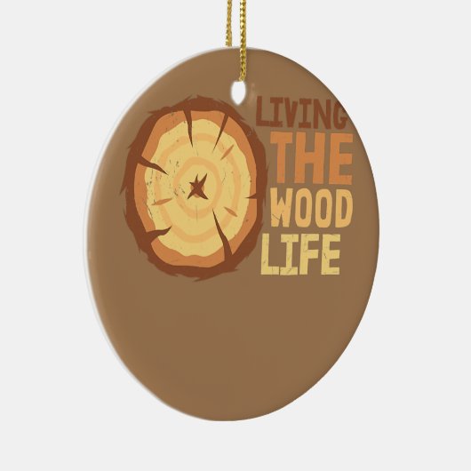 木工大工の木の生活おもしろい セラミックオーナメント (右)