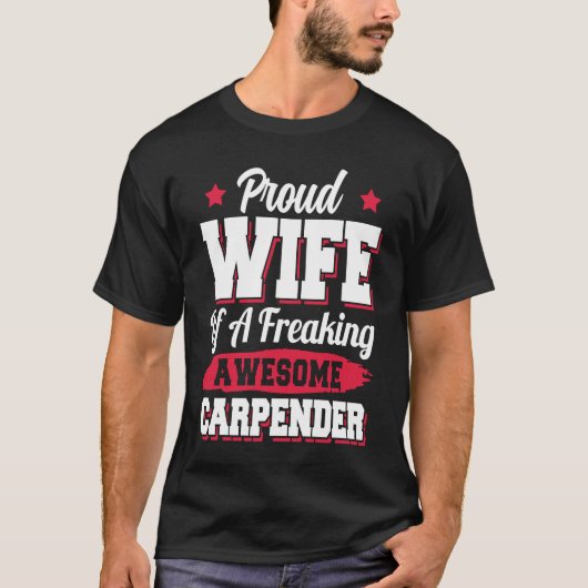 木工大工の木工大工の妻 Tシャツ (正面)