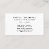 木工大工の貿易道具 名刺 (裏面)