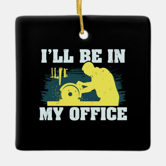 木工大工ギフト セラミックオーナメント (正面)