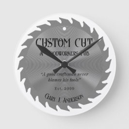 木工大工ソーブレードパブ壁時計 ラウンド壁時計