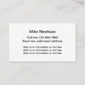 木工大工デザイン 名刺 (裏面)