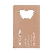 木工大工建築の便利屋 クレジットカード栓抜き (裏面)