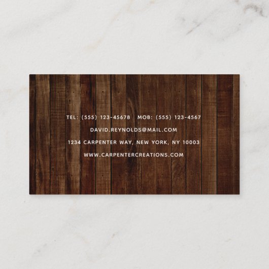 木工大工建築 名刺 (裏面)