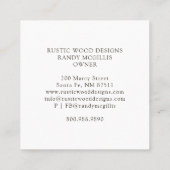 木工大工素朴木工名刺 スクエア名刺 (裏面)