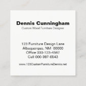 木工家具メーカーヴィンテージウッドスラット スクエア名刺 (裏面)