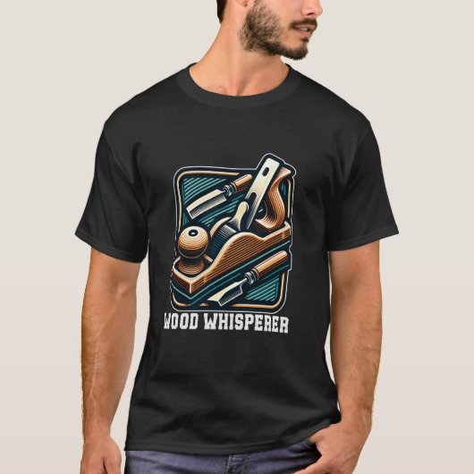 木工家 ウッドウィスパラー 大工 木工 Tシャツ (正面)