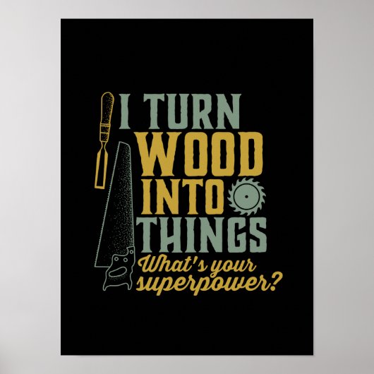 木工工おもしろい木工で木を物にする ポスター (正面)