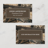 木工工具大工ハンドマン工事業 名刺 (正面/裏面)