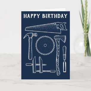 木工工及び大工の誕生日カード カード