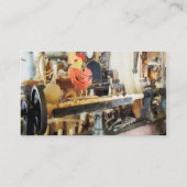 木工工場での旋盤 名刺 (裏面)