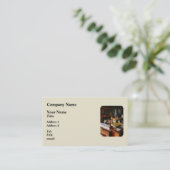 木工店で売る木のおもちゃ 名刺 (スタンド正面)