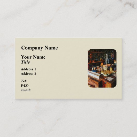 木工店で売る木のおもちゃ 名刺 (正面)