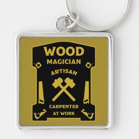 木工式継手具及び大工 キーホルダー (正面)