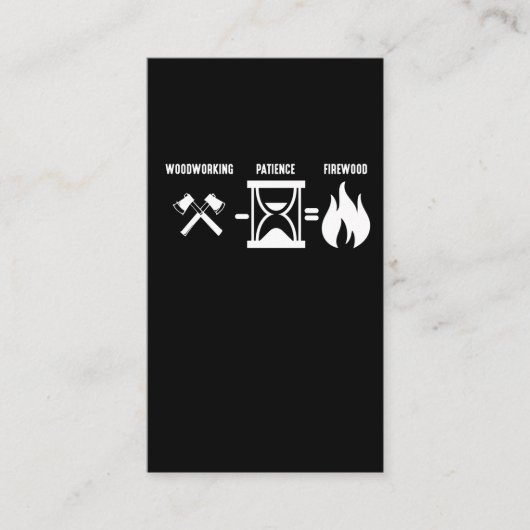 木工引用文木工おもしろいのジョーク薪 名刺 (正面)