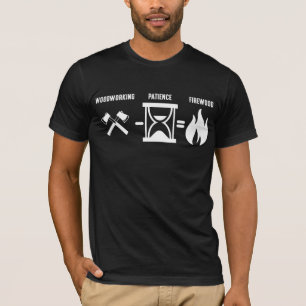 木工引用文木工おもしろいのジョーク薪 Tシャツ