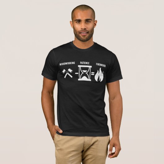 木工引用文木工おもしろいのジョーク薪 Tシャツ (正面フル)