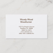 木工木おもしろい工手工大工 名刺 (裏面)