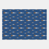 木工木工ソウパターン ラッピングペーパーシート (正面)