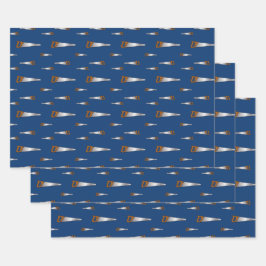 木工木工ソウパターン ラッピングペーパーシート