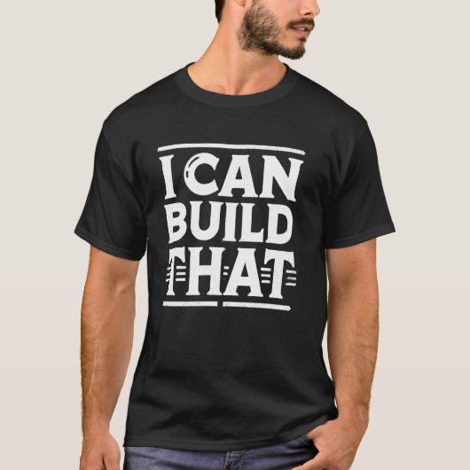 木工木工ハウスビルダーTを構築できる Tシャツ (正面)