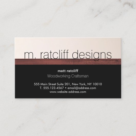 木工木工モダン大工 名刺 (正面)