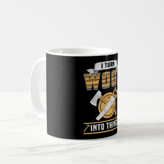 木工木工木工大工ギフトアイディア コーヒーマグカップ (正面左)