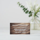 木工木工木目 名刺 (スタンド正面)