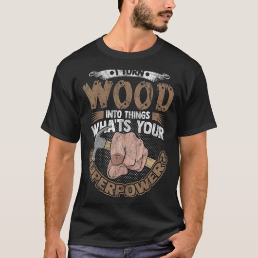 木工木工男性へ大工1 Tシャツ (正面)