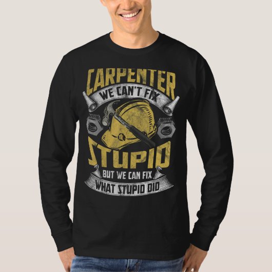木工木工男性へ大工 Tシャツ (正面)