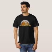 木工森林鋸刃デザイン Tシャツ (正面フル)