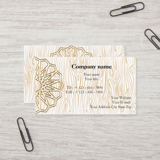 木工用アーティザン名刺デザイン 名刺 (正面/裏面インサイチュ)