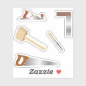 木工用ツールキット大工 シール (シート)