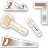 木工用ツールキット大工 シール (正面)