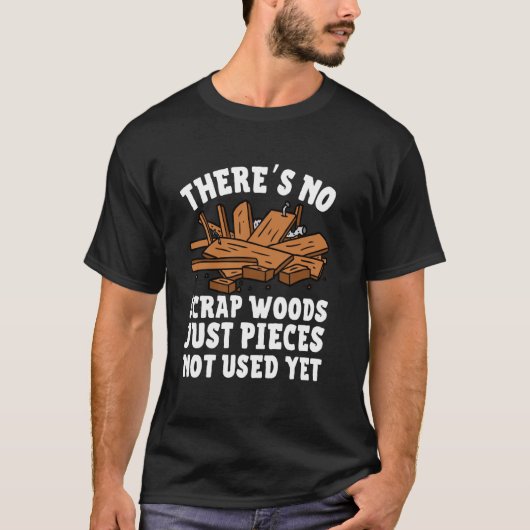 木工用デザイン男性へ女性木工ウッドT Tシャツ (正面)