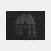 木工用パパの裁断カットの手付け職人の父親 フリースブランケット (正面(横))