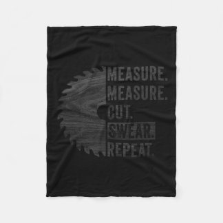 木工用パパの裁断カットの手付け職人の父親 フリースブランケット