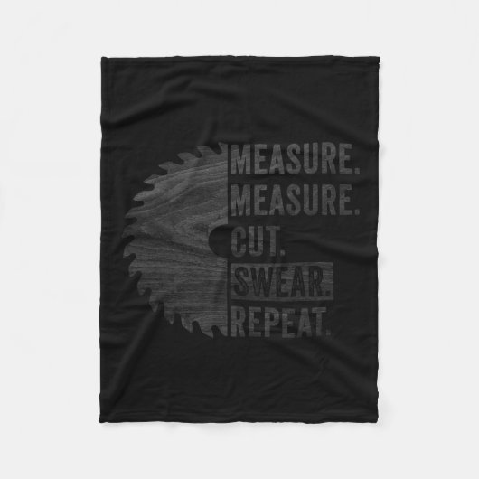 木工用パパの裁断カットの手付け職人の父親 フリースブランケット (正面)